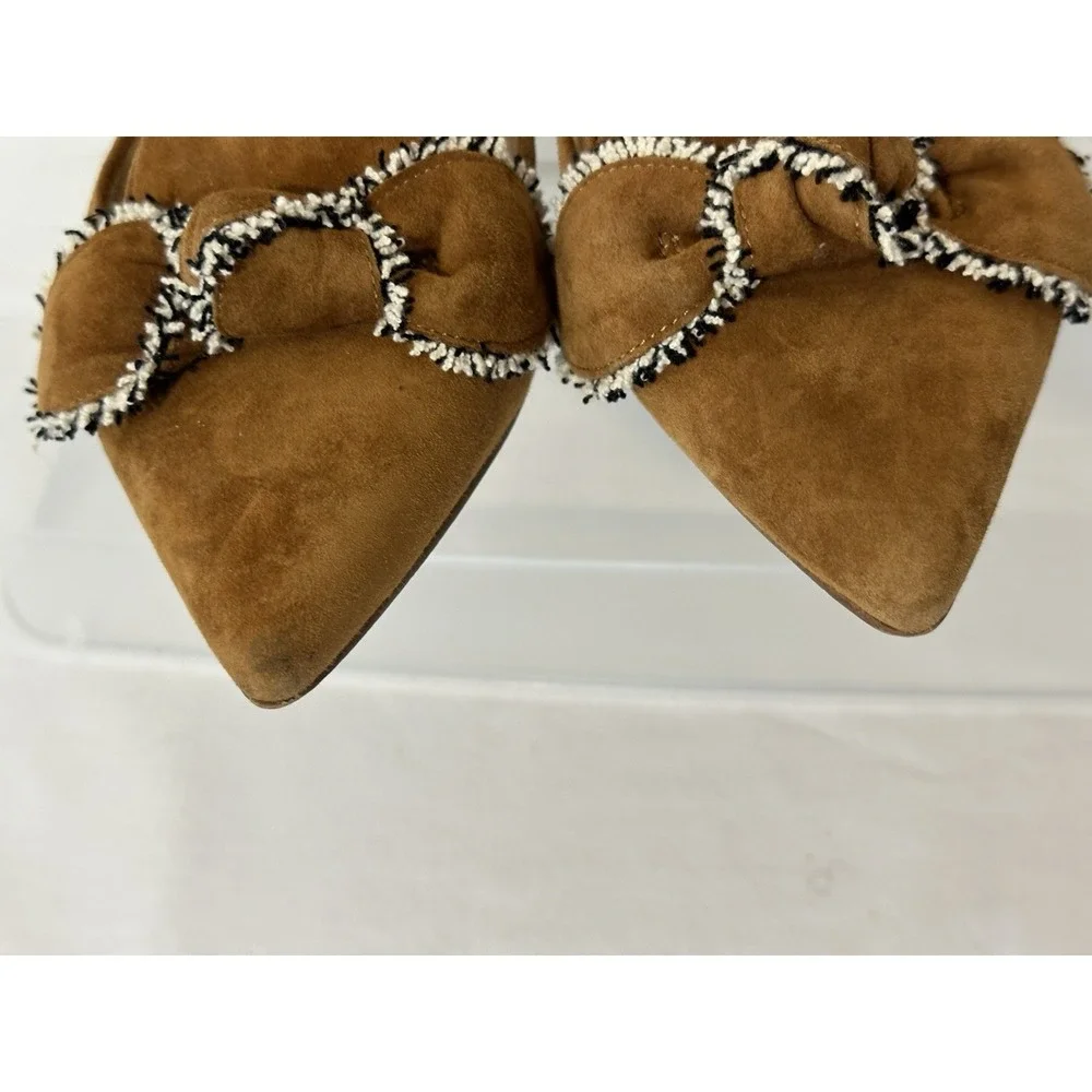 Sam Edelman Rochester Suede Leather Pointed Flats Golden Brown Size 6 Career - Picture 11 of 11